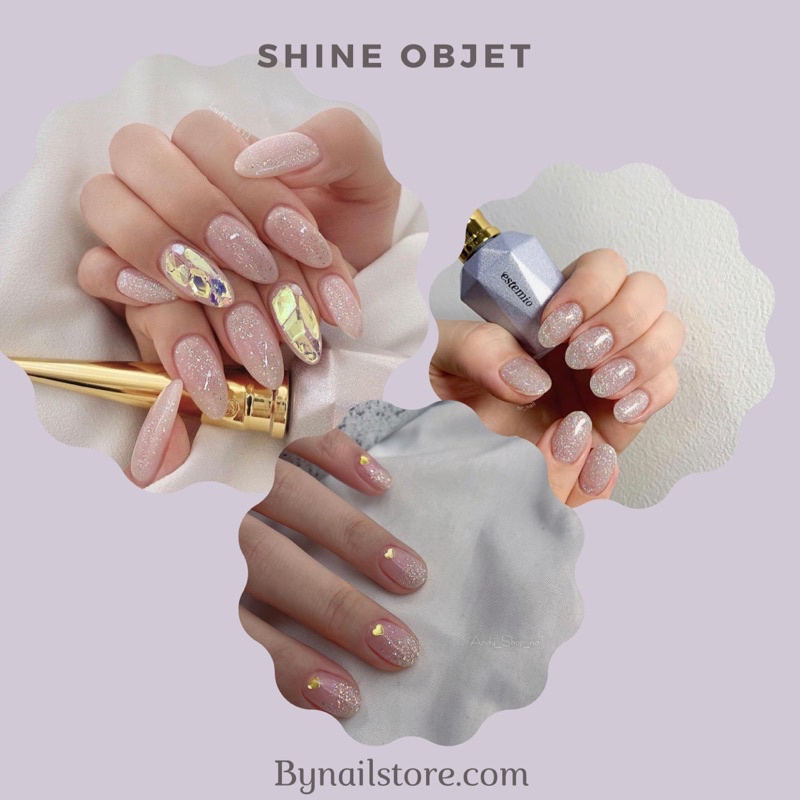[Estemio] Bộ sản phẩm sơn gel nhũ oxygen gel cao cấp Hàn Quốc tone màu nhũ hiện đại Shine objet edition 2022 (6pcs)