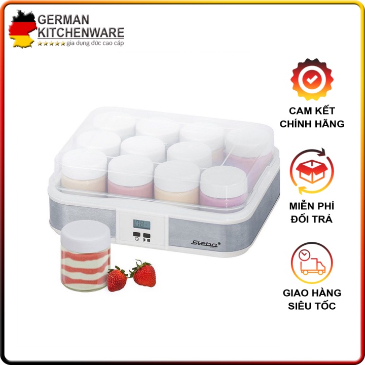 🇩🇪 Máy làm sữa chua Steba JM2 chế độ hẹn giờ và tự ngắt thông minh | hàng chính hãng