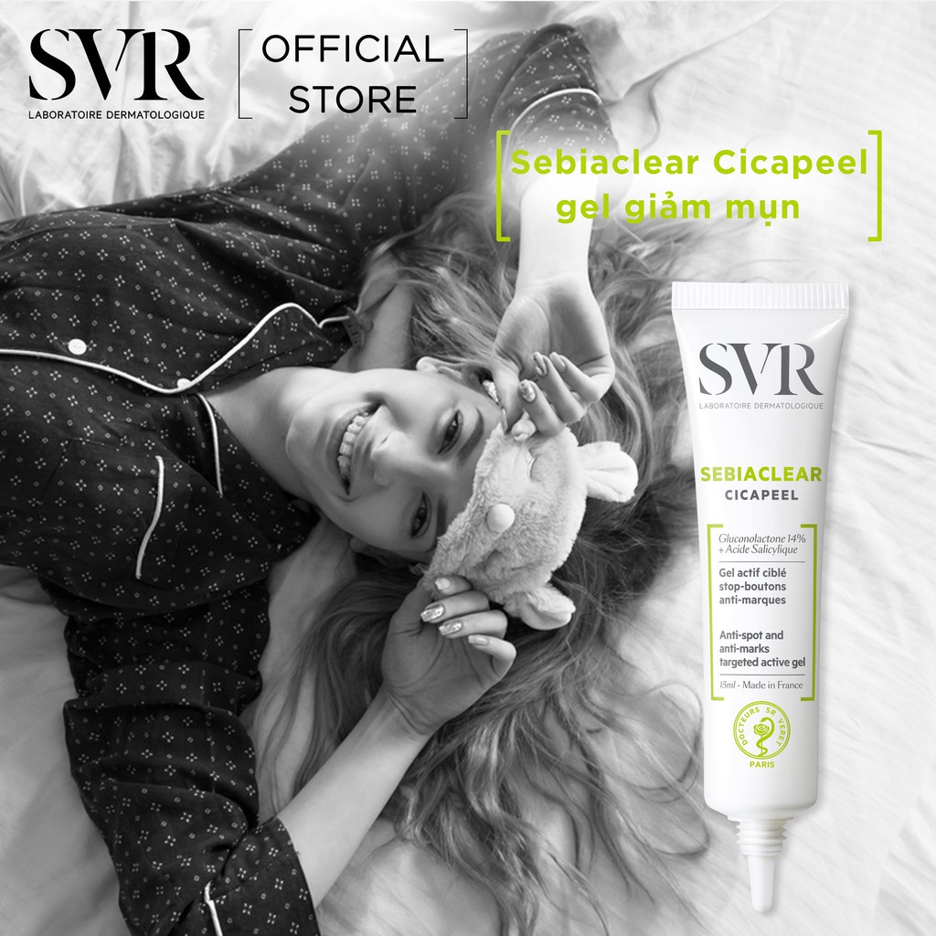 Gel giảm mụn SVR Sebiaclear CICAPEEL 15ml