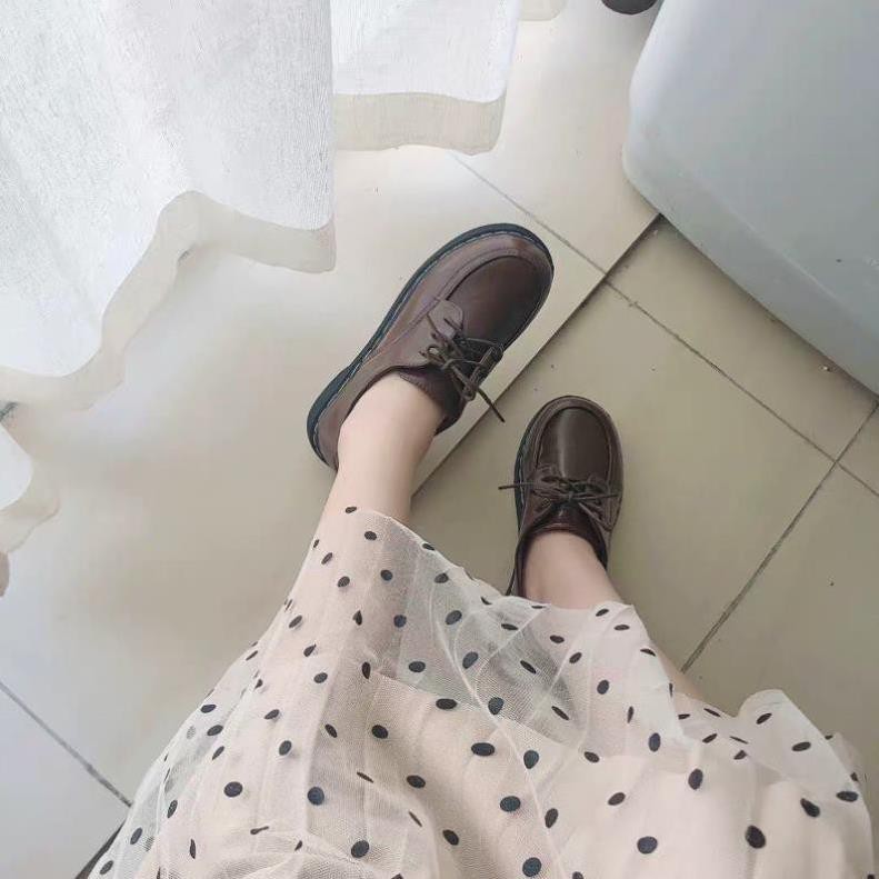 |HÌNH THẬT - HÀNG LOẠI 1| Giày nữ/ Giày oxford da trơn buộc dây đế bằng cao 3cm (4 ảnh cuối hình thật) -h91 | BigBuy360 - bigbuy360.vn