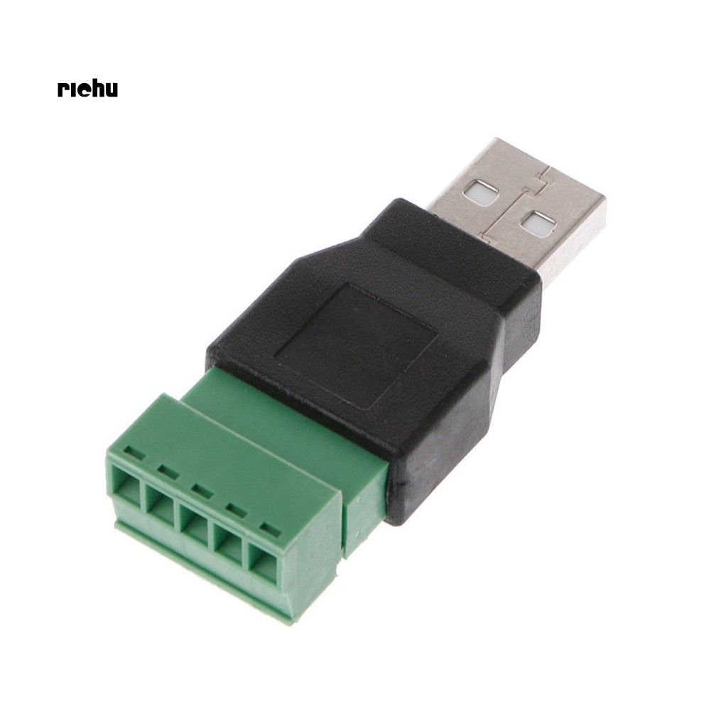 Đầu Nối Usb 2.0 Type A Cái / Male Sang 5p Screw W / Shield