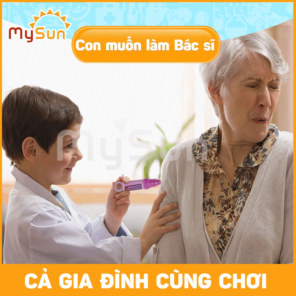 Vali đồ chơi BÁC SĨ cho bé trai - gái | Bộ đồ chơi ống nghe khám bệnh bác sỹ giáo dục cho trẻ em nhựa ABS - MySUN