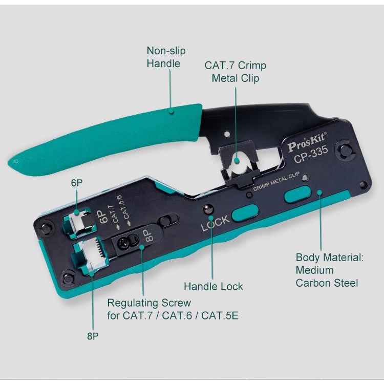 Kềm bấm mạng RJ45 , điện thoại RJ11 Pro'skit CP-335