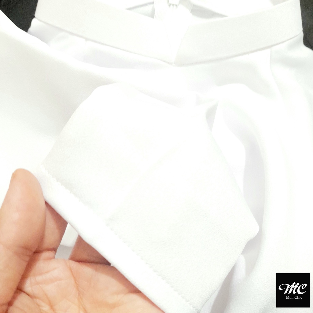 Áo dài học sinh chất liệu lụa tây thi loại 1, cổ vuông 2cm, tay dài