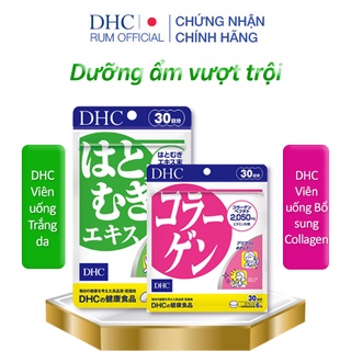 Combo 2 gói viên uống dhc trắng da adlay extract nhật bản và viên uống collagen dhc chính hãng nhật bản - gói 30 ngày