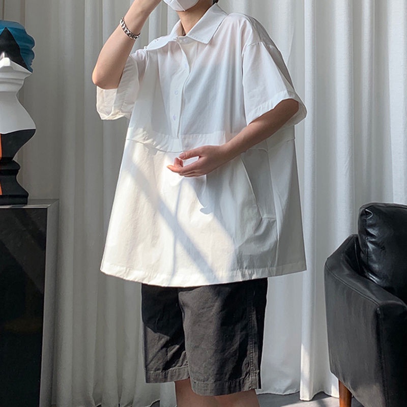 Polo tay ngắn Áo Thun polo Ngắn Tay Form Rộng Phong Cách Hàn Quốc Dành Cho Nam