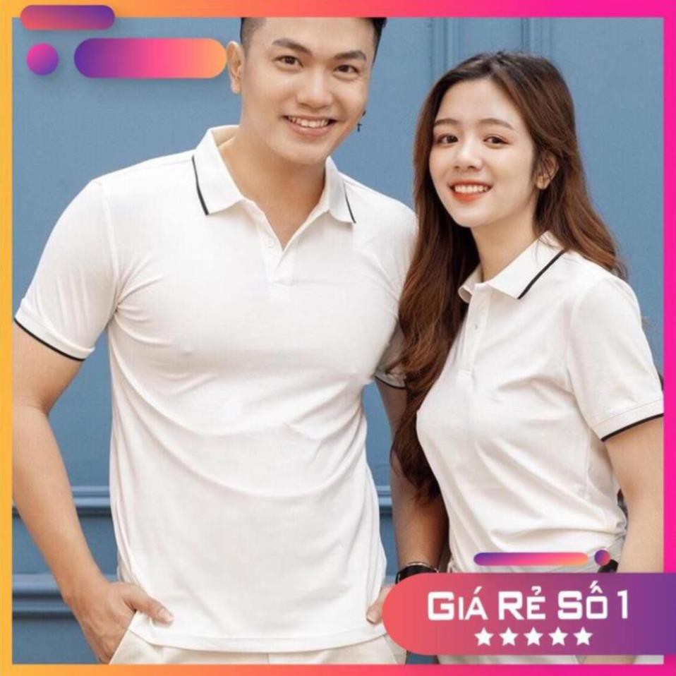 Áo Polo Nam Nữ Unisex Aristino - Áo Phông Nam Nữ Polo Có Cổ Siêu Đẹp - Phối viên đẹp, vải mềm, co giãn, mặc siêu mát ⚡