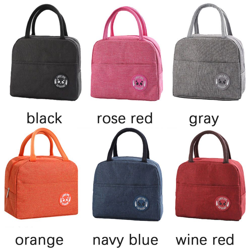 Túi xách đựng đồ ăn trưa bằng vải oxford chống nước có khóa kéo dành cho trẻ em
