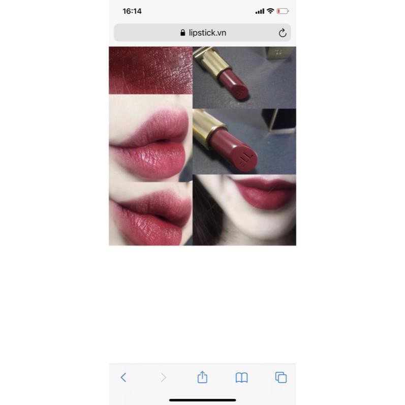 FORD LIP COLOR MATTE Son Tom Ford Velvet Cherry 08 Màu Đỏ Rượu Vang