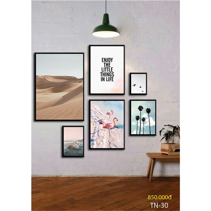 TRANH BỘ 5 TREO TƯỜNG CỠ ĐẠI - PHONG CÁCH BẮC ÂU- GIÁ RẺ - MELYHOME- TB51809FMX1