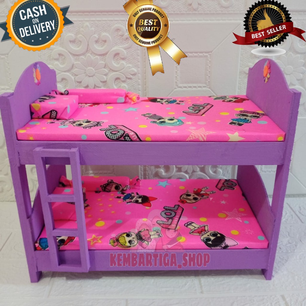 Giường Ngủ 2 Tầng Cho Búp Bê Barbie