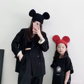 Mũ Len Đính Tai Chuột Mickey Thời Trang Thu Đông Cho Bé