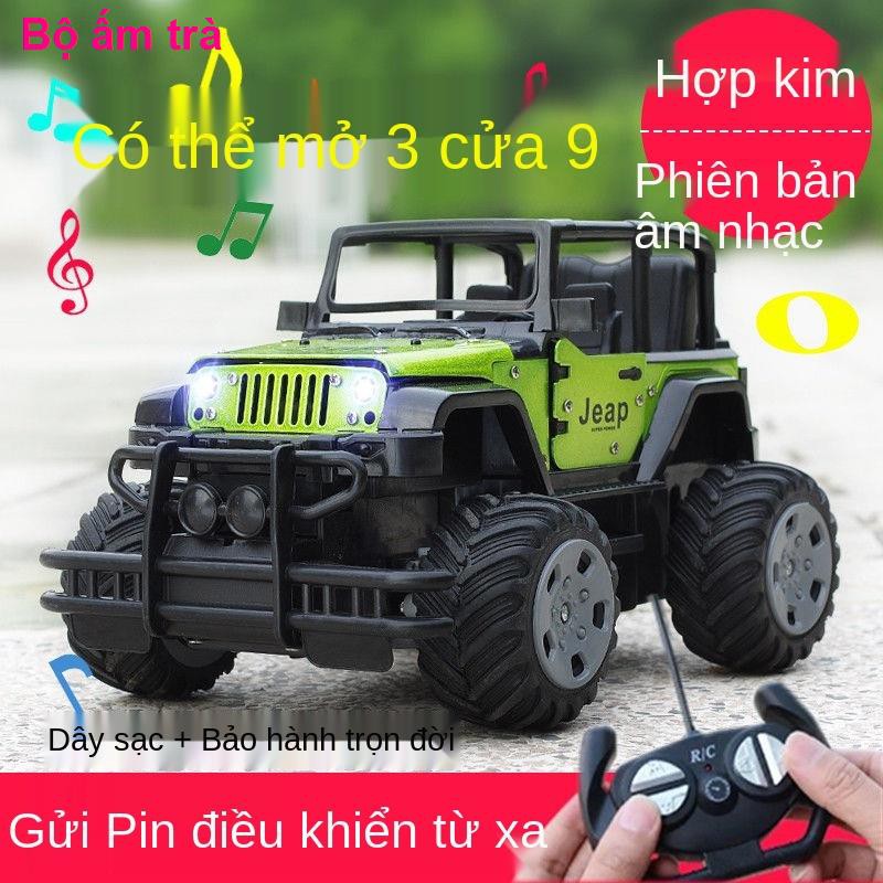 Ô tô điều khiển từ xa[Hợp kim] Trẻ em có thể sạc lại xe địa hình điều khiển từ xa jeep drift đồ chơi cậu bé