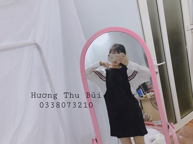 VÁY ĐEN PHỐI TAY KẺ SIÊU HOT | BigBuy360 - bigbuy360.vn