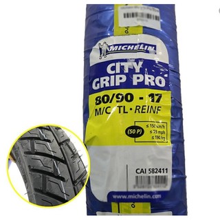 Vỏ xe 80/90-17 MICHELIN CITY GRIP PRO dùng cho các xe như EXCITER 2010, SIRIUS, WRS, WS110, ...