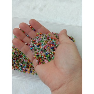 10g hạt cườm trộn 2mm 3mm nhiều màu
