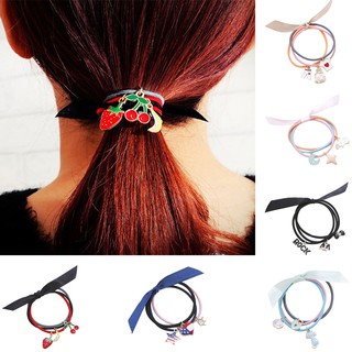 Dây buộc tóc đính hạt phong cách Hàn Quốc