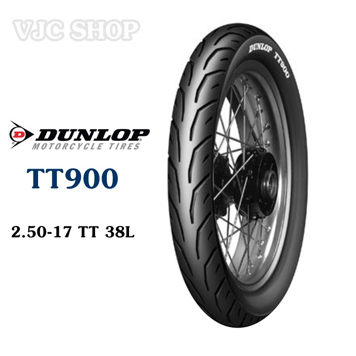 Lốp Dunlop cho bánh sau Dream, Wave, Sirius (TT900 2.50-17 TT) xuất xứ Indo