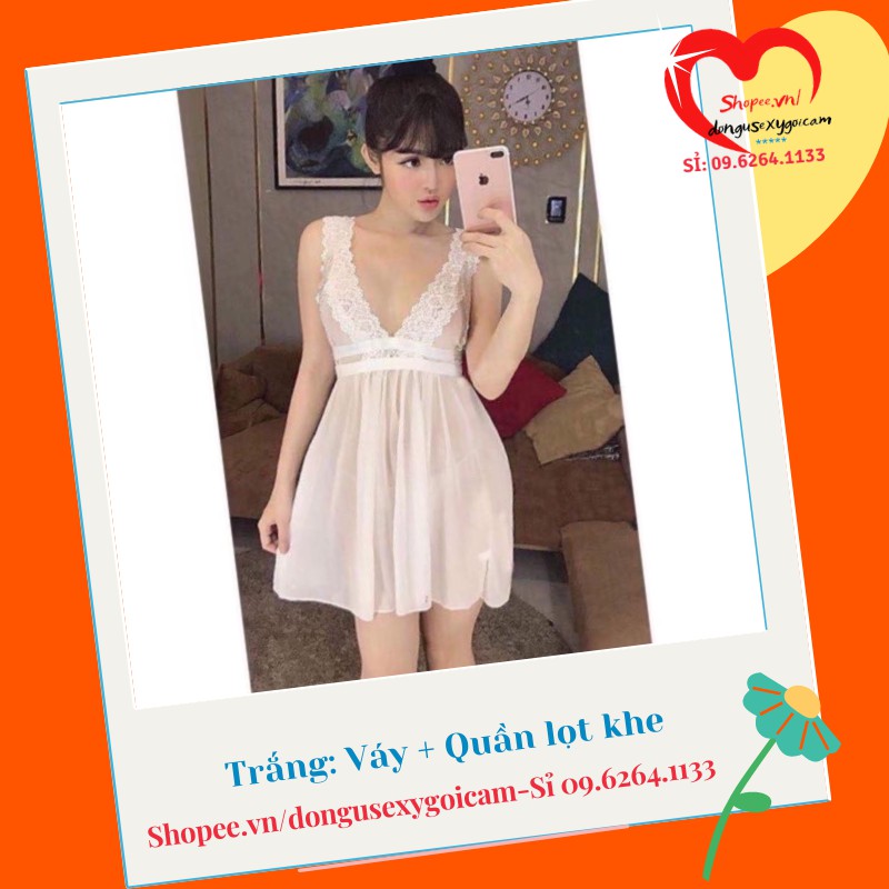 Váy Đầm Ngủ Sexy 2 Dây Bigsize Gợi Cảm Xuyên Thấu Nhiều Màu Dành Cho Người Mập, Béo Giá Rẻ - Phối Ren Voan Lụa Hoa Bện | BigBuy360 - bigbuy360.vn