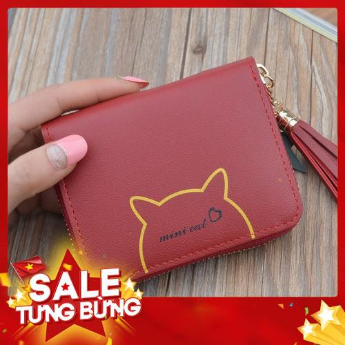 [SỈ RẺ NHẤT] Ví ngắn MINI CAT cute CỰC BỀN ĐẸP