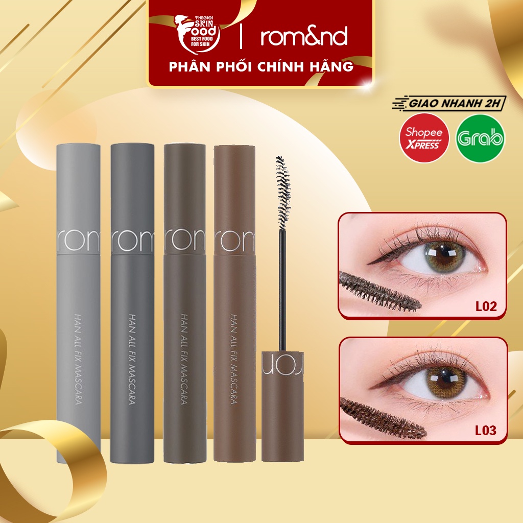 [Han All Line] Mascara Chuốt Mi Siêu Dài Và Cong Mi Tự Nhiên, Chống Trôi Hiệu Quả Romand Han All Fix Mascara 7g