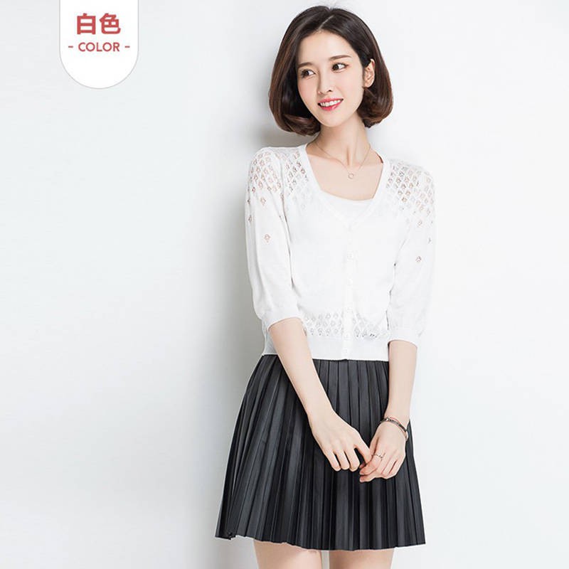 Áo khoác Cardigan dệt kim dáng ngắn thiết kế xinh xắn cho nữ | BigBuy360 - bigbuy360.vn