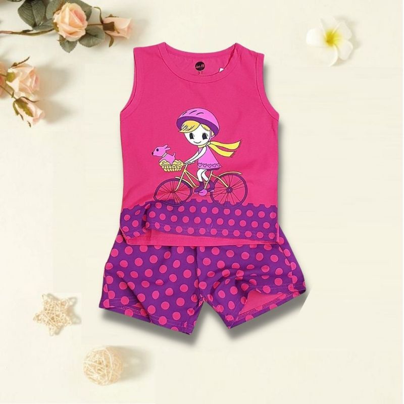 Quần áo trẻ em LYDO BB còn size 3, 8, 9, 10 bộ ba lỗ cho bé gái chất thun 100% cotton co giãn 4 chiều thoáng mát