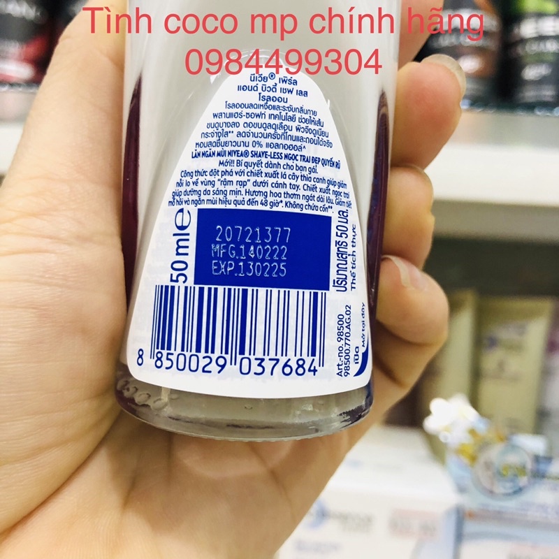 Lăn Khử Mùi Nivea Ngọc Trai Pearl & Beauty Shave less ,dưỡng da mềm mịn,khô thoáng 48h,giảm tiết mồ hôi,lọ 50ml