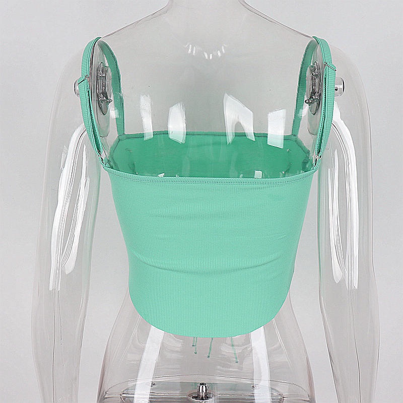 DUNEA Áo Tank Top Cổ Vuông Màu Trơn Thiết Kế Quyến Rũ Cho Nữ