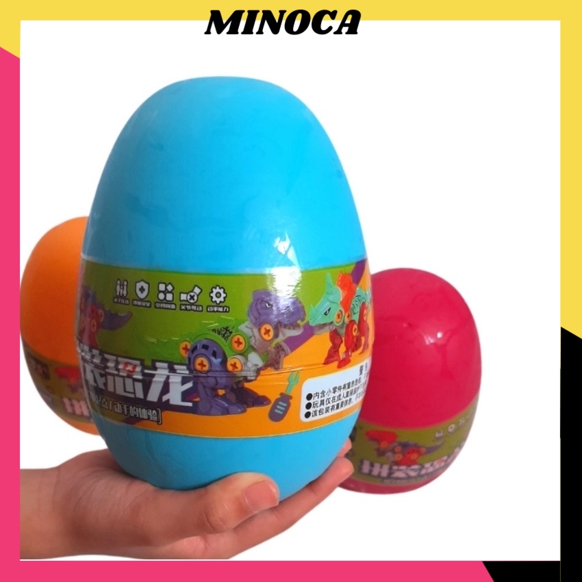 Trứng Khủng Long Lắp Ráp Đồ Chơi Thông Minh cho Bé Tặng Kèm Tua Vít