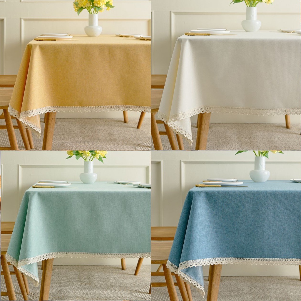 Khăn Trải Bàn Vải Cotton Công Nghệ Phủ TPU Chống Thấm Nước Chống Thấm Dầu Phong Cách Nhẹ Nhàng - 0049