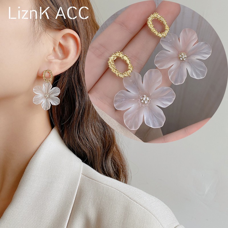 Bông Tai Mạ Bạc 925 Hình Hoa Phong Cách Hàn Quốc Mới 2022