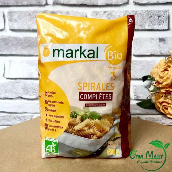 Mì spaghetti, xoắn, ống, nui penne hữu cơ Markal 500g Mamababyvn