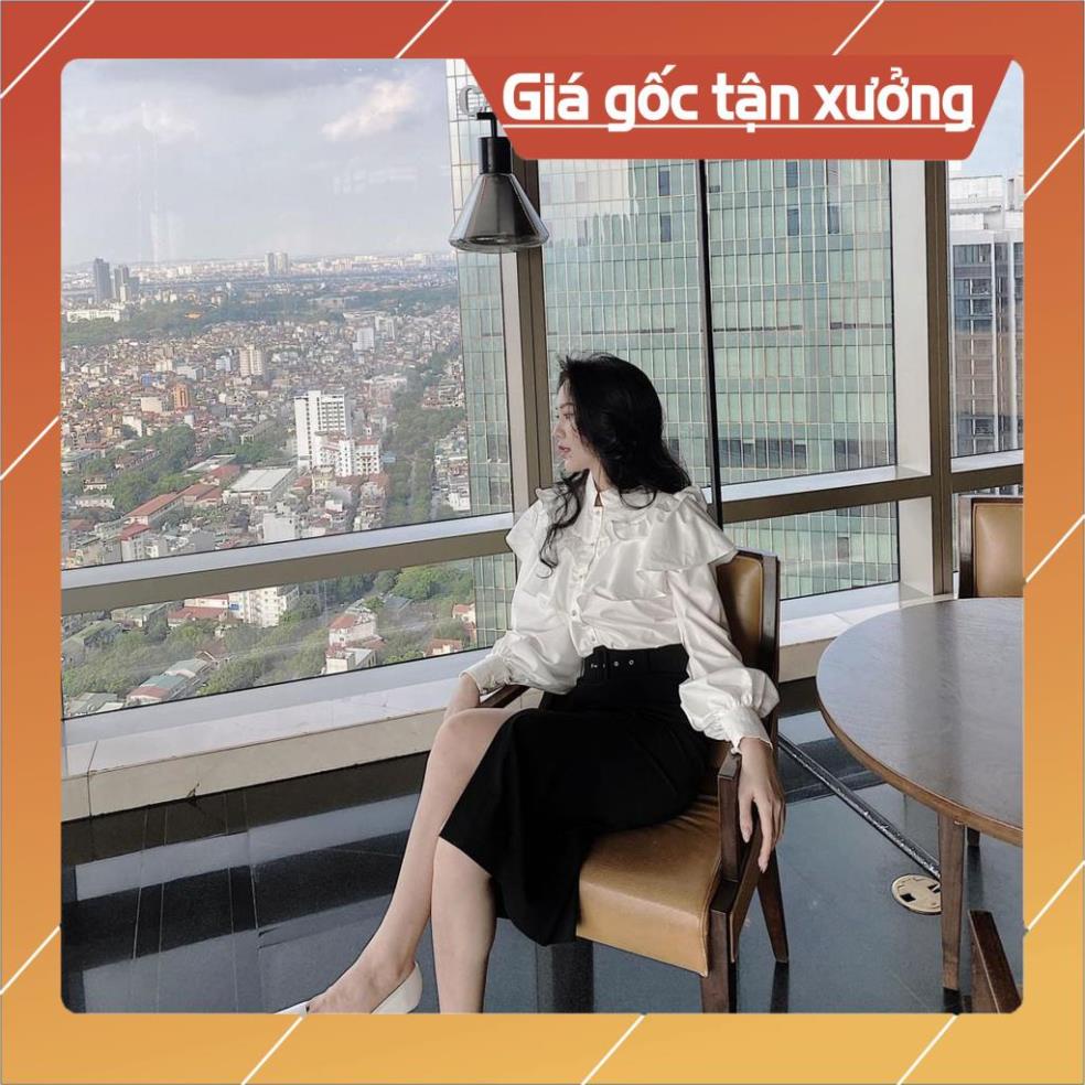 [Hàng Chất Lượng] Áo Sơ Mi Nút Ngọc Bèo Tầng Cổ Trụ MELY (TRẮNG) | BigBuy360 - bigbuy360.vn