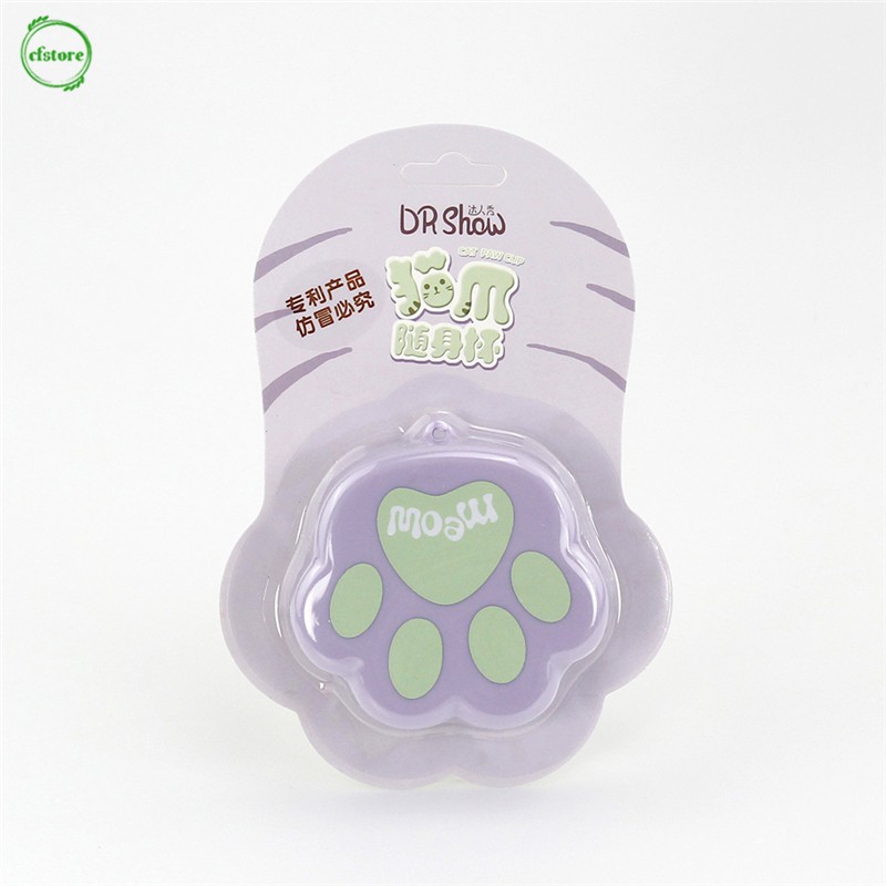 Cốc uống nước gấp gọn hình chân mèo dễ thương