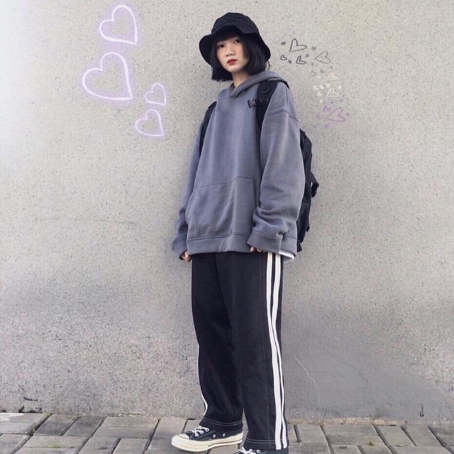 Hoddie nỉ trơn unisex màu xi măng - Khoác nỉ chui đầu có nón xám lông chuột cực xinh ( Ảnh thật + Video )