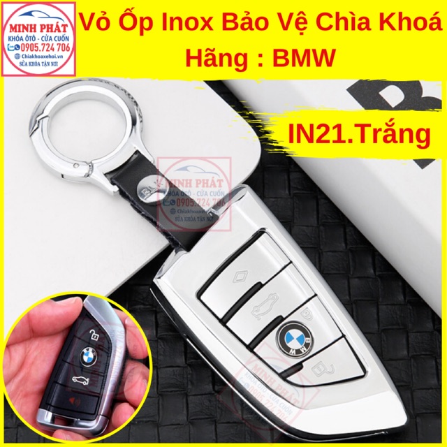 Vỏ Ốp Inox Bảo Vệ Chìa Khoá xe Ô Tô BMW X1 ,X2 ,X3 ,X4 ,X5 ,X6