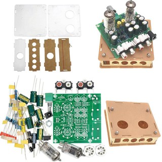 comboBộ Linh Kiện Lắp Âm Ly Đèn 6J1+ Hộp Mica DIY
