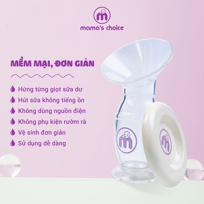 (FDA Hoa Kỳ) Cốc Hứng Sữa Silicone Mama's Choice chính hãng