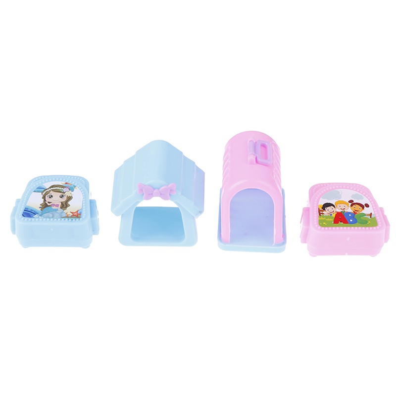 1/6 Plastic miniatures dollhouse furnitures decor kits set for diy kids toy