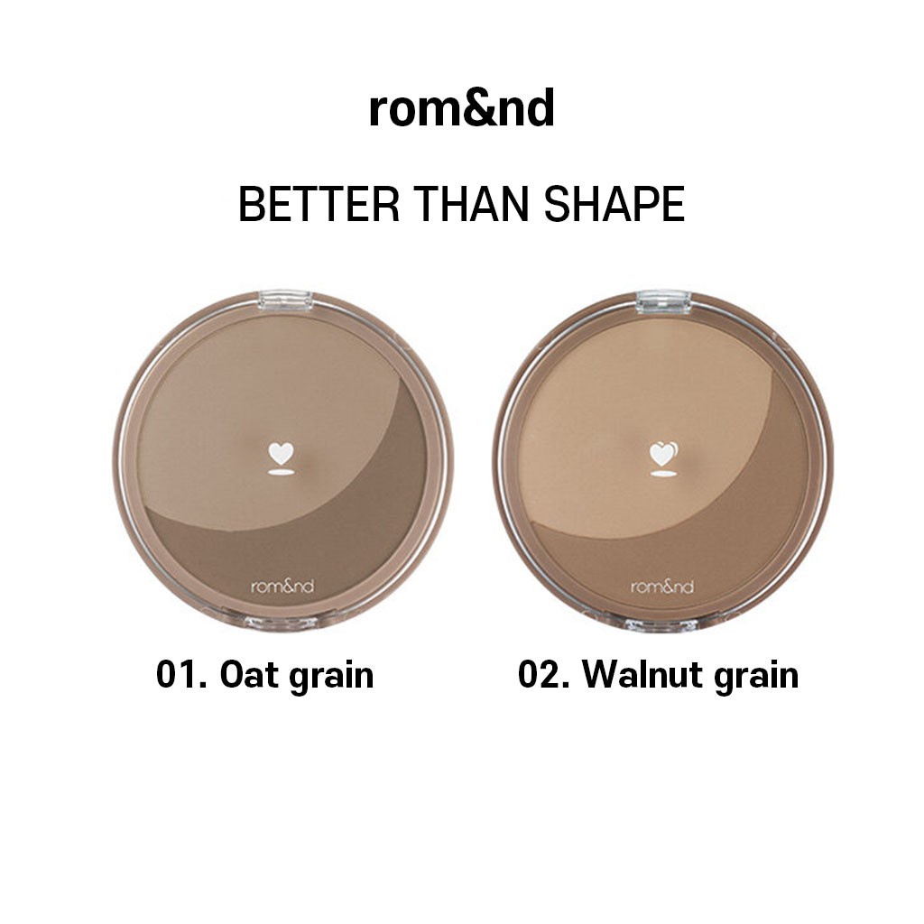 Phấn tạo khối hai màu Romand Better Than Shape 9.5g 01. Oat Grain/02. Walnut Grain - NiNiShop