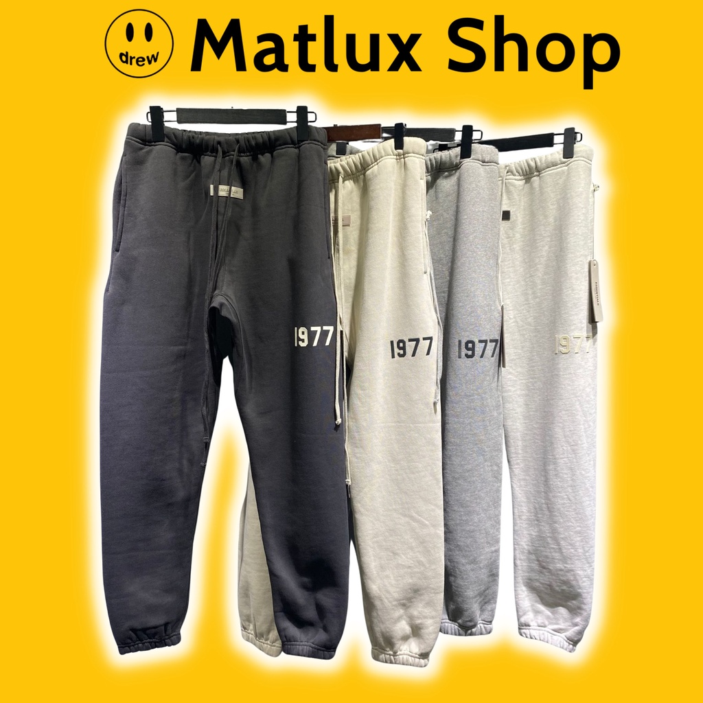 Quần sweatpants FEAR OF GOD FOG ESSENTIALS SS22 1977 cao cấp, Quần nỉ nam 1977 FOG ESSENTIALS in nhung