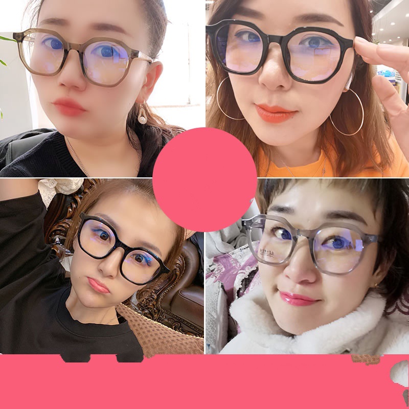 Gọng kính giả cận 8536 thời trang form tròn hơi to bền đẹp