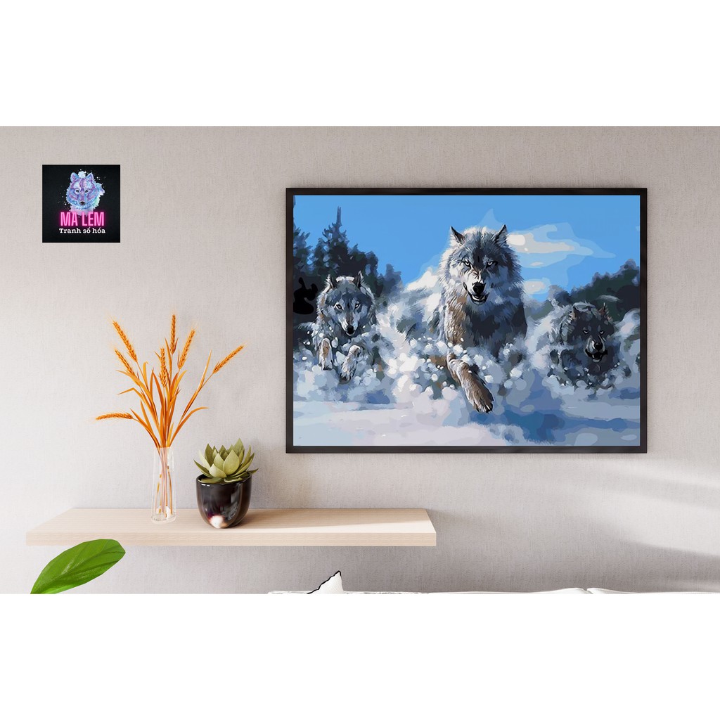 [HÀNG CÓ SẴN] Tranh tô màu theo số Ma Lem (căng khung 40X50cm)/ Tranh tô màu số hóa Ma Lem (40X50cm) | BigBuy360 - bigbuy360.vn