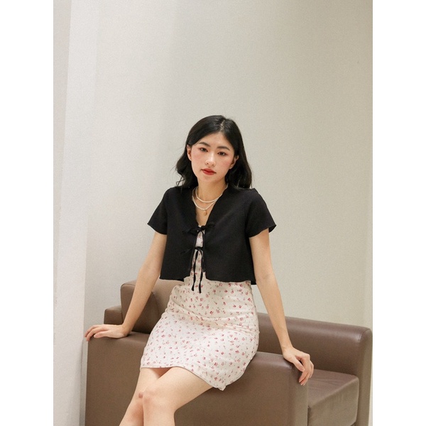 ariustees-Áo Front-tied cardigan