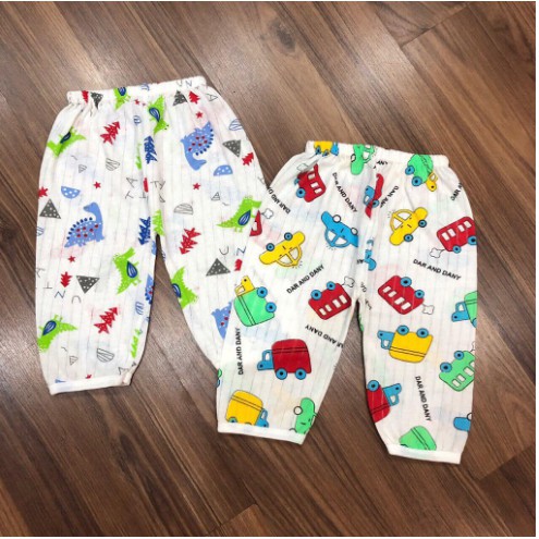 Set 5 quần dài cotton giấy cho bé từ 0-15 tháng tuổi ( HÀNG VIỆT NAM)