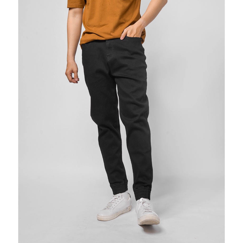 Quần jogger Routine - Quần jogger denim màu đen DPA015 - Shop LA STORE