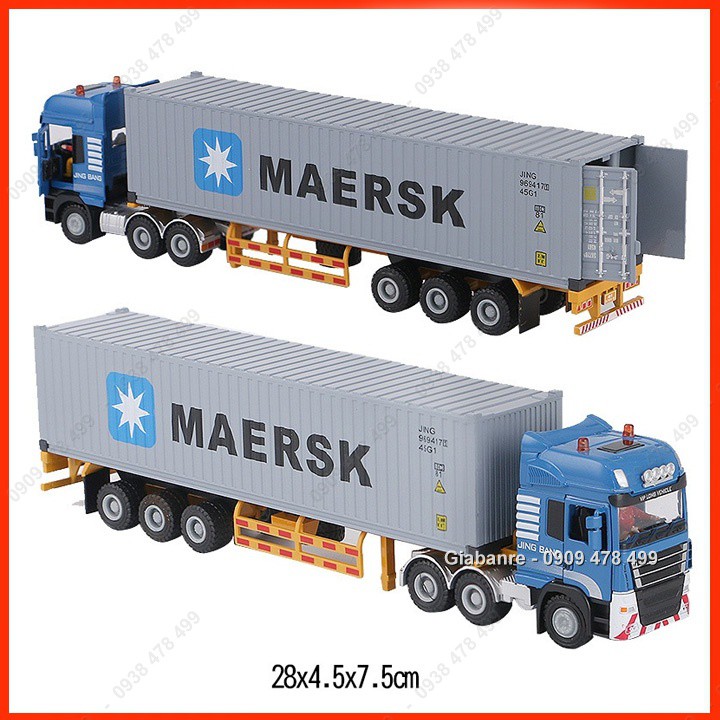 Mô Hình Xe Tải Container Tỉ Lệ 1:50 - Jingbang - Maersk - Evergreen - K Line - 9976.3