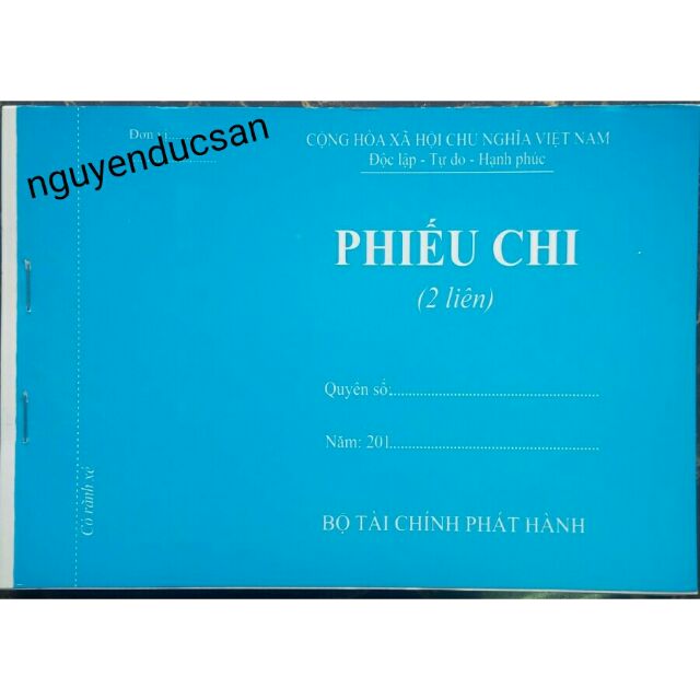 10 Phiếu chi 2 liên/3 liên loại dày 100 tờ