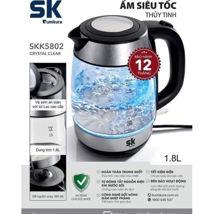 ẤM ĐUN SIÊU TỐC SK SUMIKURA SKK5802